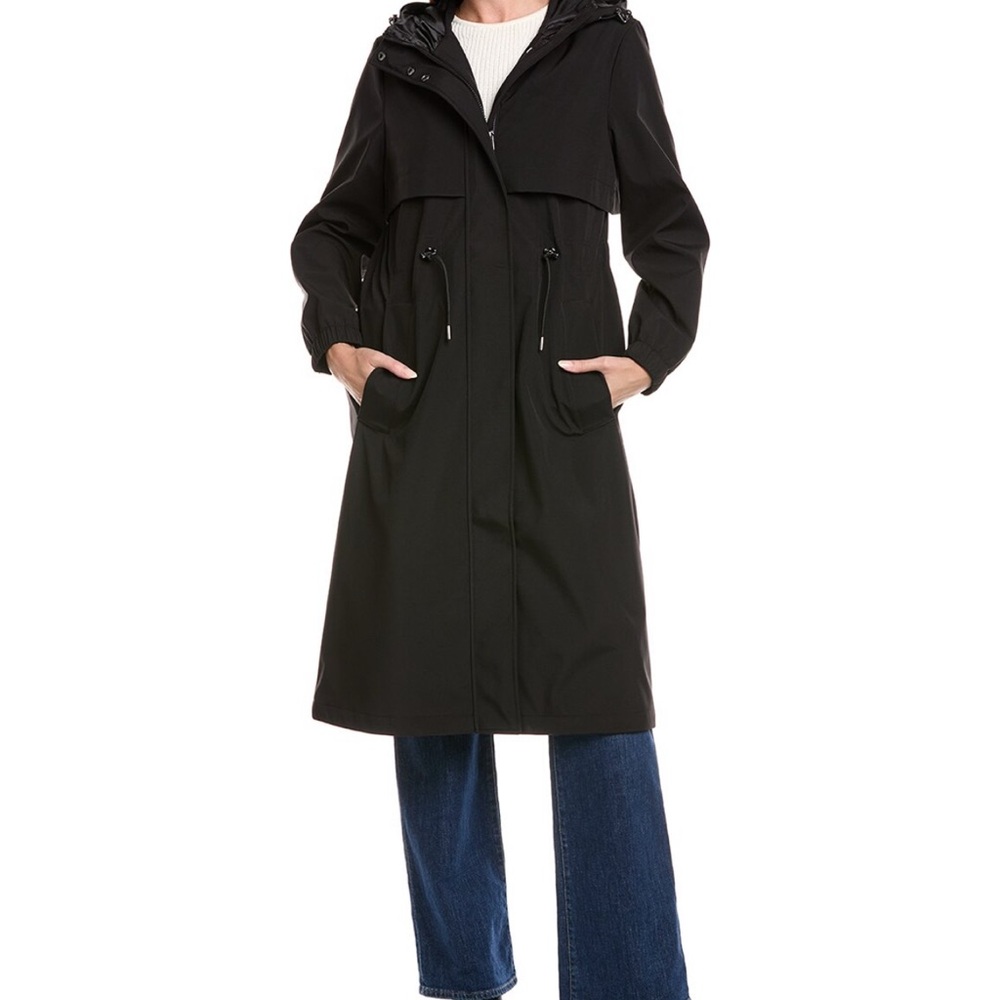 Tahari Black Trench Coat